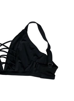 Zizzi Narukoristeinen bikiniyläosa, Black, Packshot image number 3