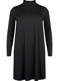 FLASH – Pitkähihainen mekko poolokauluksella, Black
