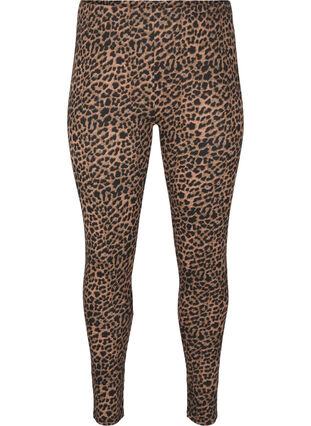 Zizzi Viskoosileggingsit leopardikuviolla, DARK LEO AOP, Packshot image number 0