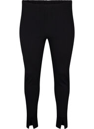 Viskoosiset leggingsit etuhalkioilla, Black