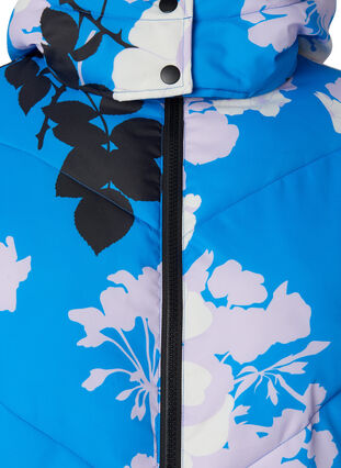 Pitkä talvitakki kukallisella kuvioinnilla, French Blue Comb, Packshot image number 2