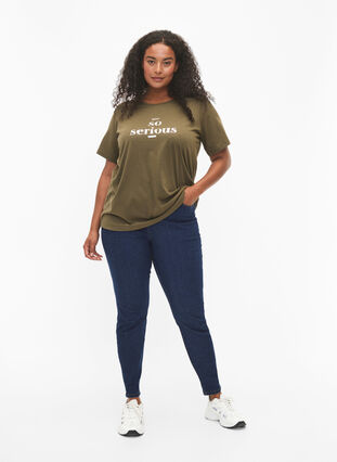 Zizzi FLASH – kuviollinen t-paita, Ivy Green, Model image number 2