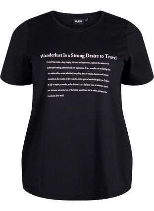 Zizzi FLASH – kuviollinen t-paita, Black Wanderlust, Packshot image number 0