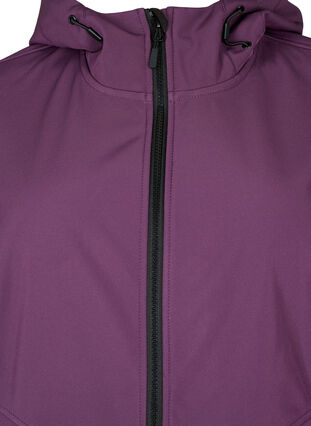 Zizzi Lyhyt softshell takki taskuilla, Hortensia, Packshot image number 2