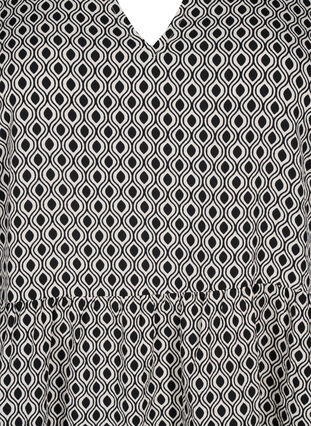 Zizzi FLASH – A-linjainen mekko painatuksella, Black White Graphic, Packshot image number 2