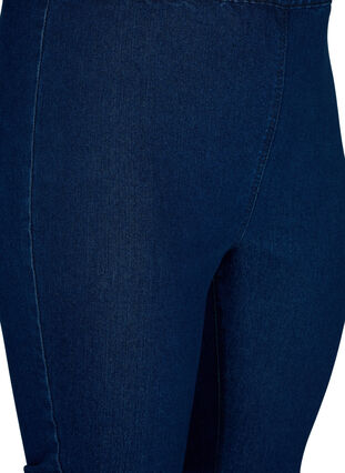 Zizzi FLASH - Korkeavyötäröiset farkkucaprit slim fit -mallissa, Blue denim, Packshot image number 2