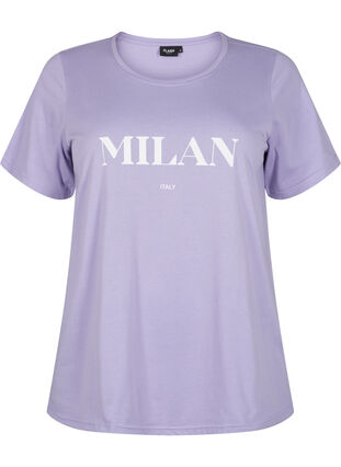 Zizzi FLASH – kuviollinen t-paita, Lavender, Packshot image number 0