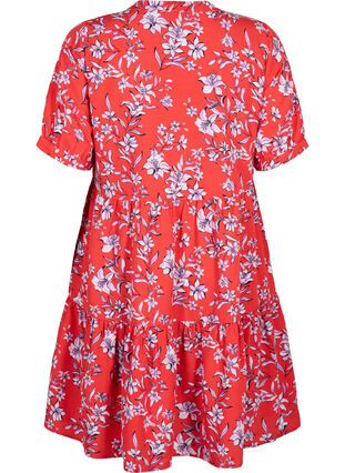 Zizzi FLASH – A-linjainen mekko painatuksella, Poinsettia Flower, Packshot image number 1