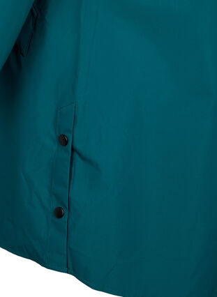 Zizzi Sadetakki, jossa on taskut ja huppu., Deep Teal, Packshot image number 4