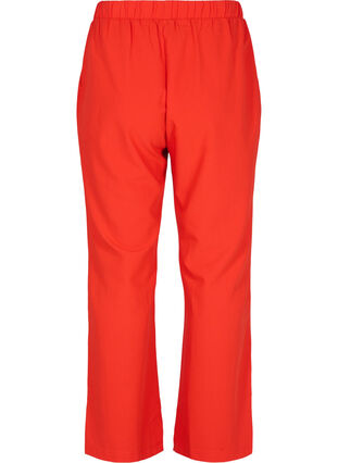 Zizzi Leveälahkeiset housut taskuilla, Fiery Red, Packshot image number 1