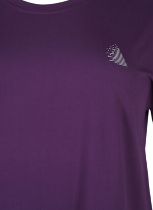 Zizzi Yksivärinen treenipaita, Purple Pennant, Packshot image number 2