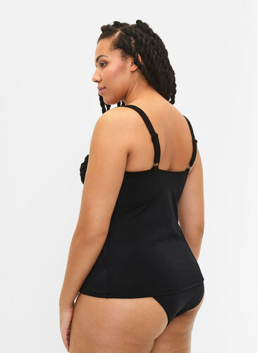 Zizzi Tankini laskoksilla, Black, Model image number 1