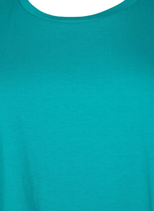 Zizzi Lyhythihainen t-paita puuvillasekoitteesta, Teal Blue, Packshot image number 2