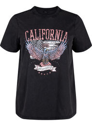 Luomupuuvillainen T-paita kotka-kuviolla, Grey California