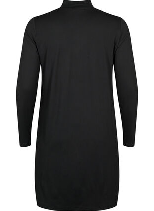 Zizzi FLASH – Pitkähihainen mekko poolokauluksella, Black, Packshot image number 1