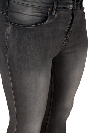 Zizzi Super slim Amy-farkut korkealla vyötäröllä, Dark Grey Denim, Packshot image number 2