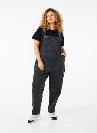 Zizzi Denimhaalarit, Dark Grey Denim, Model image number 0