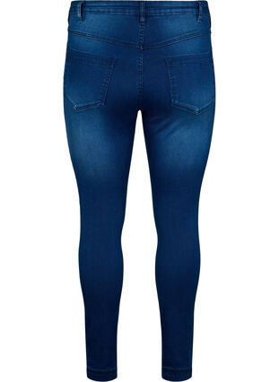 Zizzi Super slim Amy-farkut korkealla vyötäröllä, Blue Denim, Packshot image number 1