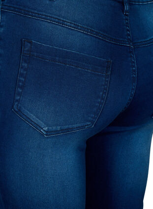 Zizzi Super slim Amy-farkut korkealla vyötäröllä, Blue Denim, Packshot image number 3