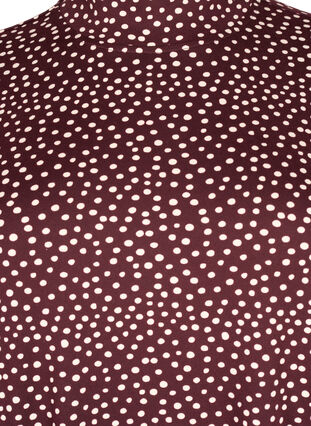 Zizzi FLASH – Pitkähihainen mekko poolokauluksella, Fudge Dot, Packshot image number 2