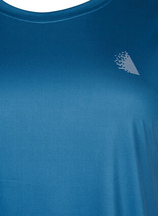 Zizzi Lyhythihainen t-paita treeniin, Blue Wing Teal, Packshot image number 2