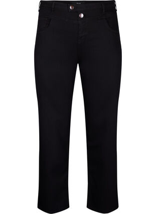 Zizzi Regular fit Gemma-farkut korkealla vyötäröllä, Black, Packshot image number 0