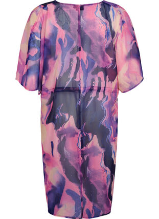 Zizzi Painokuvioitu rantakimono, Purple Swirl, Packshot image number 1