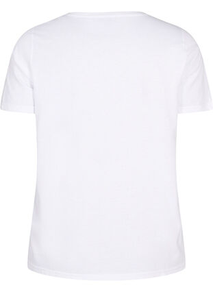 Zizzi FLASH – kuviollinen t-paita, Bright White, Packshot image number 1