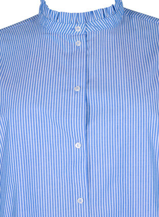 Zizzi Raidallinen paitapusero röyhelöillä, Princess Blue W. St., Packshot image number 2