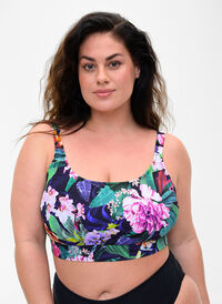 Bikiniyläosa säädettävillä olkaimilla, Flower Print, Model