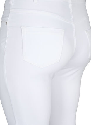 Zizzi Slim fit Emily-farkut normaalilla vyötäröllä, White, Packshot image number 3