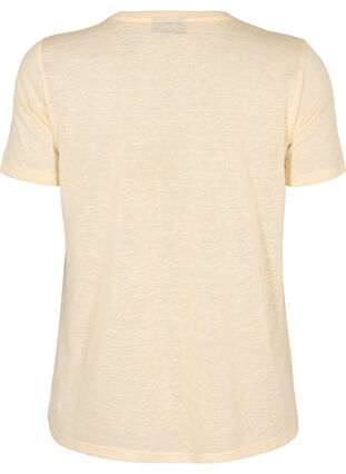 Zizzi T-paita niiteillä ja pyöreällä pääntiellä, Buttercream, Packshot image number 1