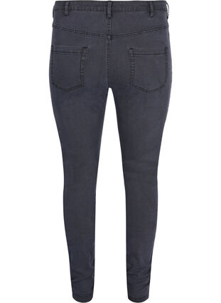 Zizzi Korkeavyötäröiset super slim Amy-farkut, Grey Denim, Packshot image number 1