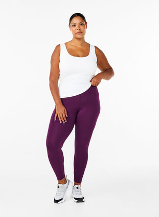 Zizzi Perusleggingssit viskoosista, Potent Purple, Model image number 2