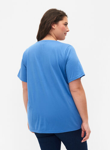 Zizzi FLASH - T-paita kuvalla, Ultramarine, Model image number 1