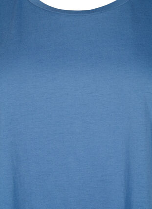 Zizzi Lyhythihainen t-paita puuvillasekoitteesta, Moonlight Blue, Packshot image number 2
