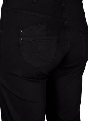 Zizzi Regular fit Gemma-farkut korkealla vyötäröllä, Black, Packshot image number 3