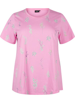 Zizzi Kukkakuvioitu T-paita luomupuuvillaa, Rosebloom W. Flower, Packshot image number 0