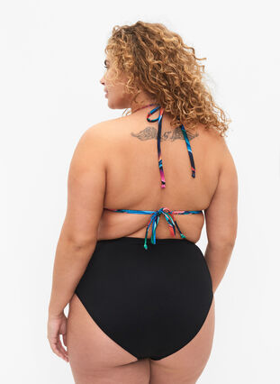 Zizzi Korkeavyötäröinen bikinien alaosa, Black, Model image number 1