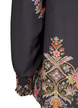 Zizzi Paisley-kuvioitu pusero, Black Paisley, Packshot image number 3