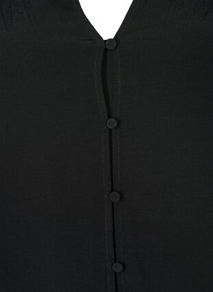 Zizzi Viskoosipaita, jossa on V-pääntie, Black, Packshot image number 2