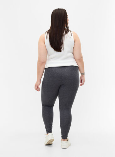 Zizzi Harmaat meleeratut leggingsit, Dark Grey Melange, Model image number 1