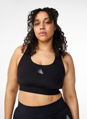 Zizzi Racerback-urheilurintaliivit, Black, Model image number 0