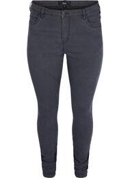 Korkeavyötäröiset super slim Amy-farkut, Grey Denim