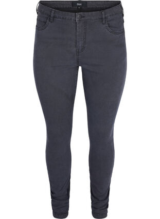 Zizzi Korkeavyötäröiset super slim Amy-farkut, Grey Denim, Packshot image number 0