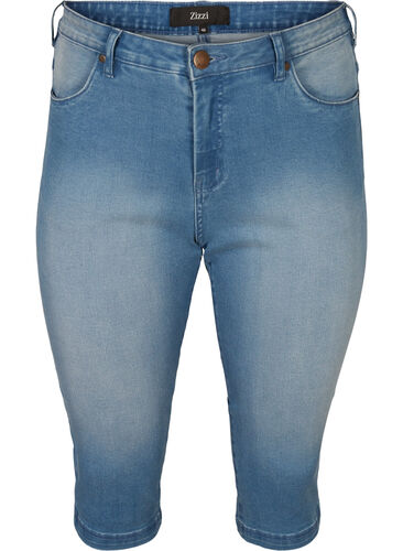 Zizzi Slim fit Emily-farkkucaprit, Light blue denim, Packshot image number 0