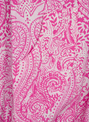 Zizzi Lyhythihainen puuvillamekko paisley-kuviolla, Shocking P. Paisley , Packshot image number 3