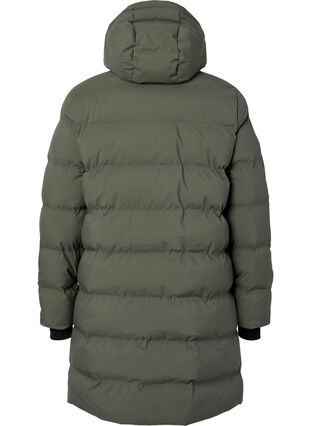 Zizzi Puffer-takki hupulla ja taskuilla, Beluga, Packshot image number 1