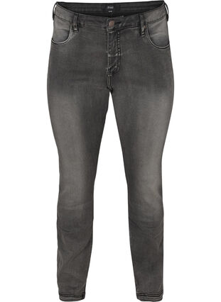 Zizzi Kapeat normaalivyötäröiset Emily-farkut, Dark Grey Denim, Packshot image number 0