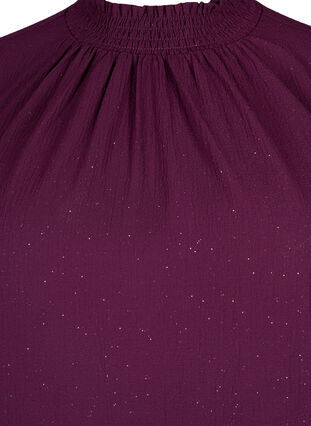 Zizzi FLASH - Pitkähihainen pusero, jossa on smokkaus ja kimalletta.	, Purple w. Silver, Packshot image number 2